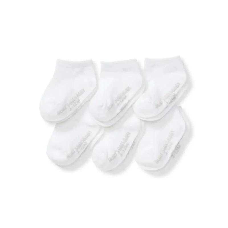 Burt's Bees Baby Burts Bees - Set Of 6 Solid Ankle Socks, Cloud 3 Burt's Bees Baby Burts Bees - Set Of 6 Solid Ankle Socks, Cloud