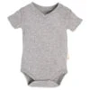 Burt's Bees Baby Burts Bees - Short Sleeve Reverse Seam V Neck Bodysuit, Heather Grey -Macro Baby Store burts bees short sleeve reverse seam v neck bodysuit heather grey image 1