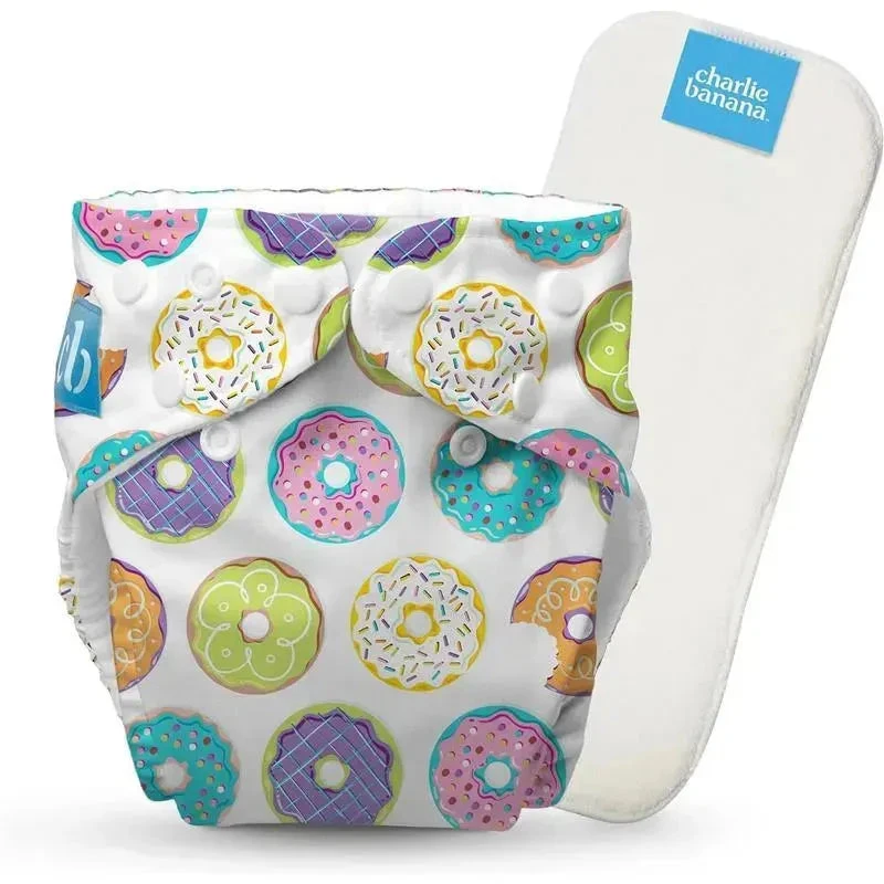 Charlie Banana - Donuts Reusable Cloth Diaper One Size 3 Charlie Banana - Donuts Reusable Cloth Diaper One Size