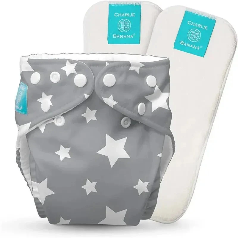 Charlie Banana - Twinkle Little Stars Baby Fleece Reusable And Washable Cloth Diaper System 3 Charlie Banana - Twinkle Little Stars Baby Fleece Reusable And Washable Cloth Diaper System