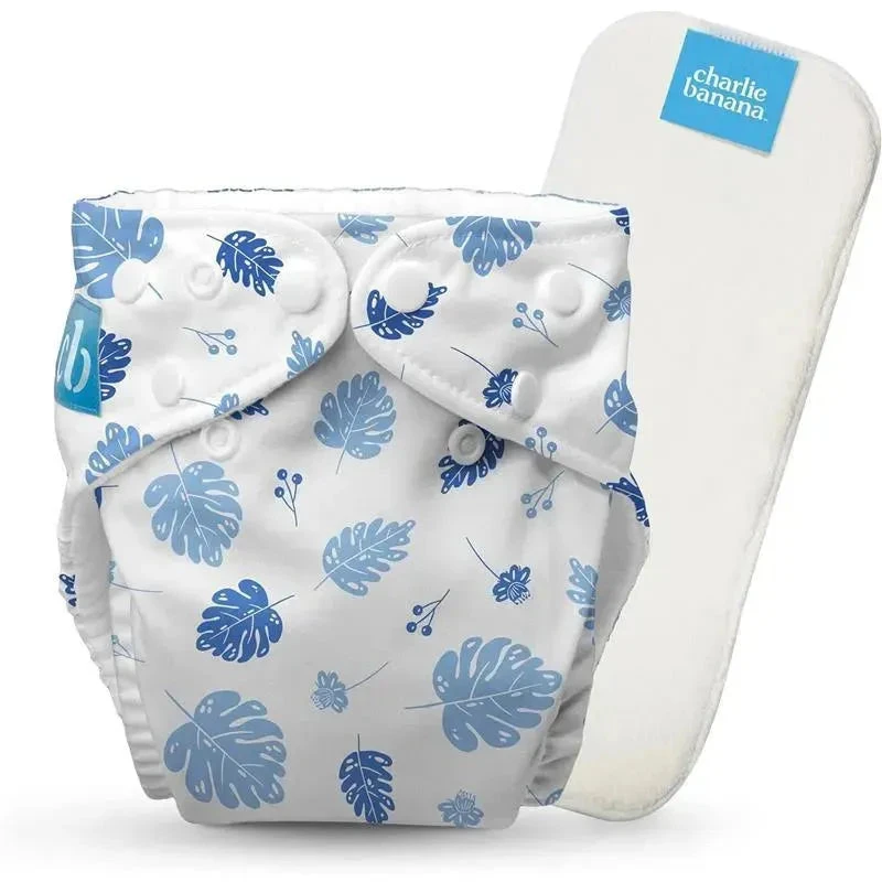 Charlie Banana - Tropical Blue Reusable Cloth Diaper One Size 3 Charlie Banana - Tropical Blue Reusable Cloth Diaper One Size