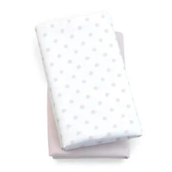Chicco 2 Pack Lullaby Playard Sheets, Pink Dot