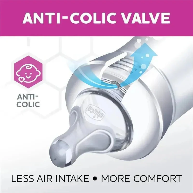 Chicco - 2Pk Duo 9Oz Hybrid Baby Bottle, Pink 8 Chicco - 2Pk Duo 9Oz Hybrid Baby Bottle, Pink - Image 6