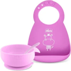 Chicco - Easy Start Silicone Feeding Gift Set 6M+ | Pink