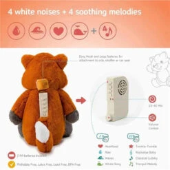 Cloud-B Cloud B - Soothing Sound Machine, Cuddly Stuffed Animal, 4 Soothing Sounds, Frankie The Fox -Macro Baby Store cloud b soothing sound machine cuddly stuffed animal 4 soothing sounds frankie the fox image 4