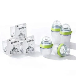 Comotomo - 7Pk Baby Bottle Bundle, Green 13 Comotomo - 7Pk Baby Bottle Bundle, Green -Macro Baby Store comotomo baby bottle bundle green image 17