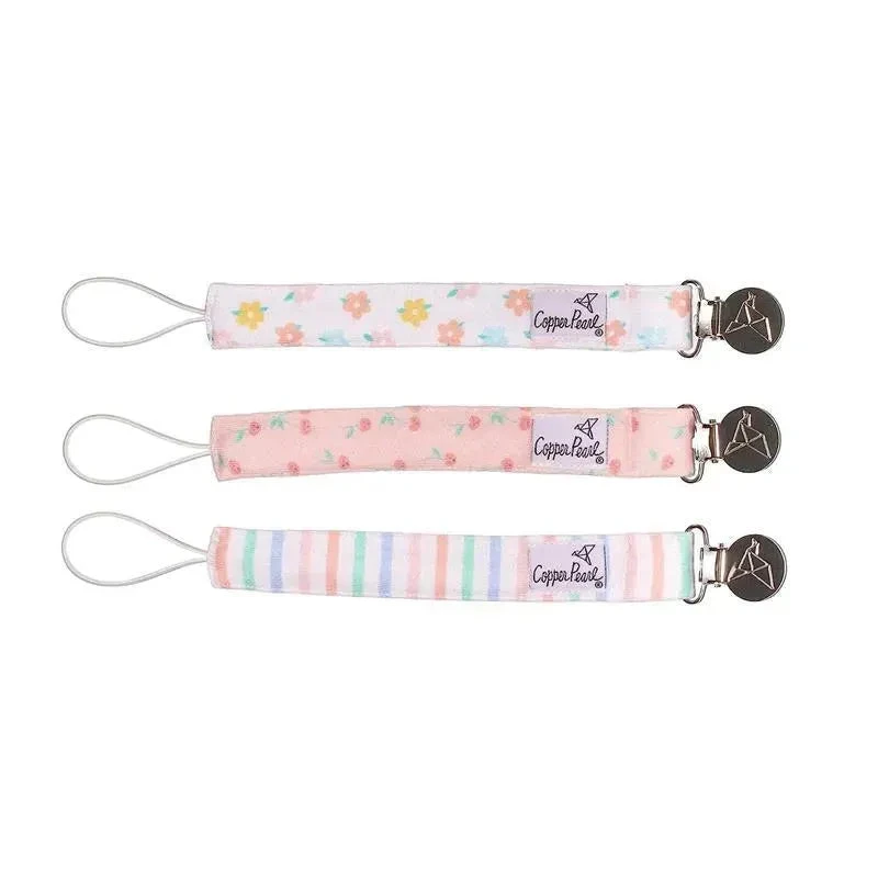 Copper Pearl - 3Pk Binky Clip Cheery 3 Copper Pearl - 3Pk Binky Clip Cheery