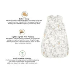 Crane Baby Ezra Woodland Animals Cotton Wearable Blanket 0-9Mo -Macro Baby Store crane baby ezra woodland animals cotton wearable blanket 0 9mo image 5