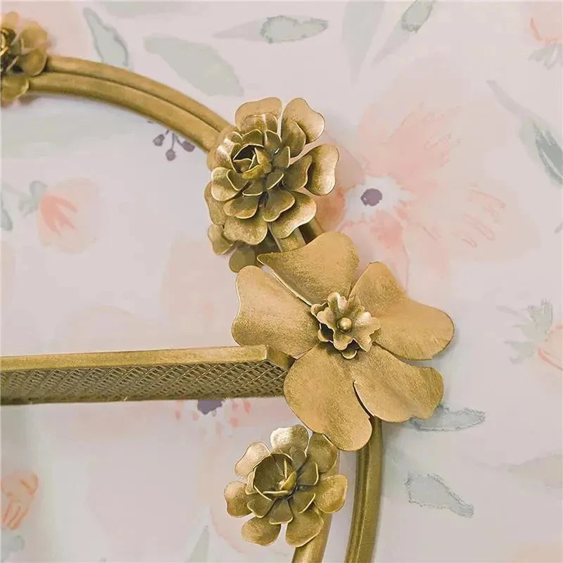 Crane - Baby Nursery Décor, Brass Shelving Wall Décor, Flower 4 Crane - Baby Nursery Décor, Brass Shelving Wall Décor, Flower - Image 2
