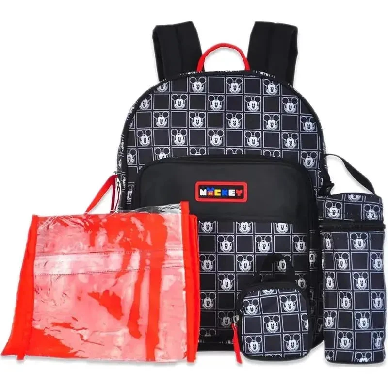 Cudlie - 5Pk Mickey Mouse Checker Print Diaper Backpack 3 Cudlie - 5Pk Mickey Mouse Checker Print Diaper Backpack