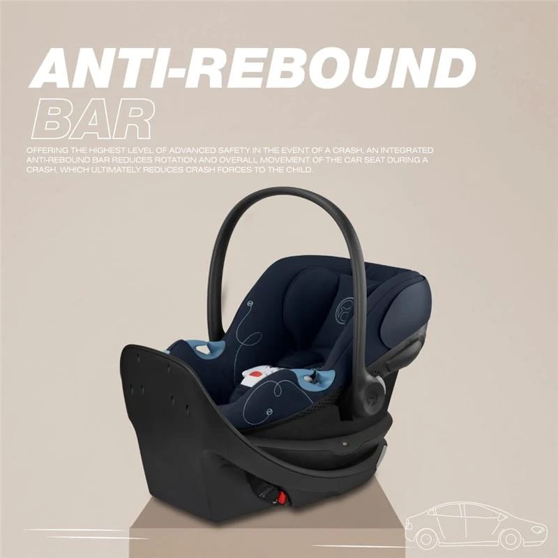 Cybex Aton G Swivel Infant Car Seat With 180-Degree Rotate, Linear Side-Impact Protection, 11-Position Headrest, SensorSafe & Safelock Base, Ocean 6 Cybex Aton G Swivel Infant Car Seat With 180-Degree Rotate, Linear Side-Impact Protection, 11-Position Headrest, SensorSafe & Safelock Base, Ocean - Image 4