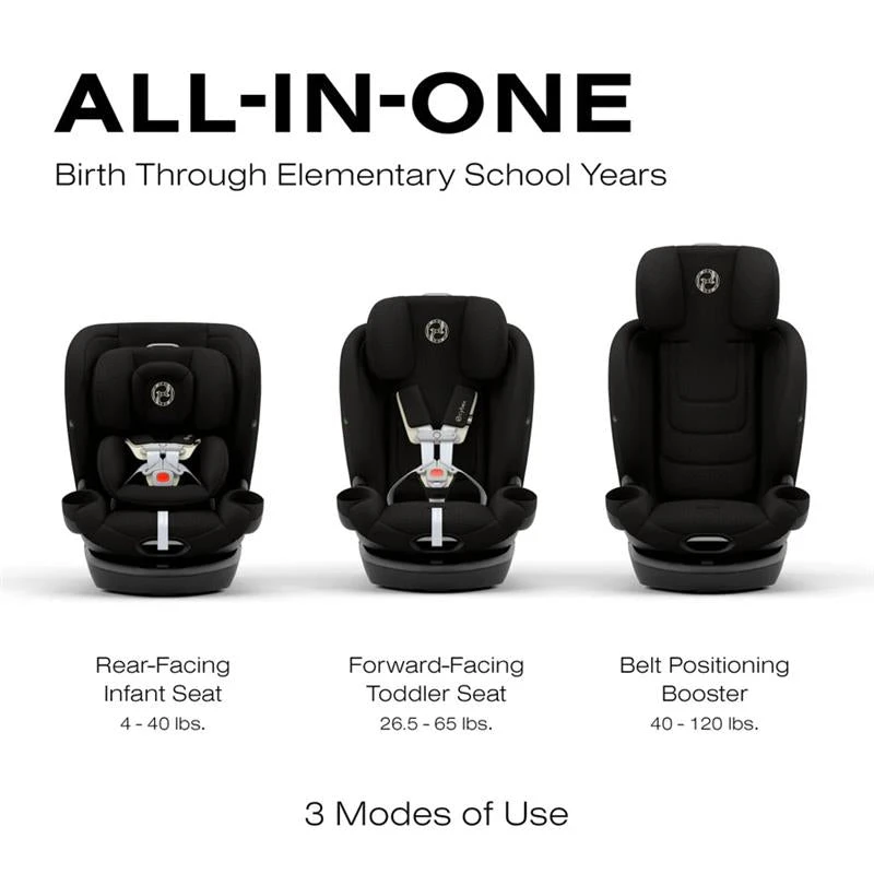 Cybex - Callisto G 360° Rotating All-in-One Convertible Car Seat, Moon Black 4 Cybex - Callisto G 360° Rotating All-in-One Convertible Car Seat, Moon Black - Image 2