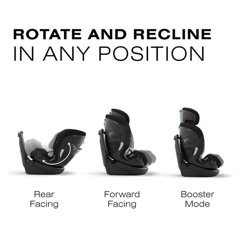 Cybex - Callisto G 360° Rotating All-in-One Convertible Car Seat, Moon Black 5 Cybex - Callisto G 360° Rotating All-in-One Convertible Car Seat, Moon Black - Image 3