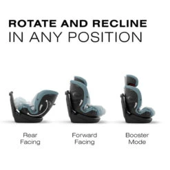 Cybex - Callisto G 360° Rotating All-in-One Convertible Car Seat, Stormy Blue -Macro Baby Store cybex callisto g 360 rotating all in one car seat stormy blue image 3 c5a3756a cfeb 46f8 ba33 58aea4e44020