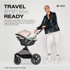 Cybex - Eos Lux 2-In-1 Stroller, Seashell Beige 13 Cybex - Eos Lux 2-In-1 Stroller, Seashell Beige -Macro Baby Store cybex eos lux 2 in 1 stroller seashell beige image 3