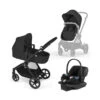 Cybex - Eos Stroller Black Frame & Aton G, Moon Black