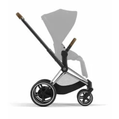 Cybex - EPriam 2 Stroller Frame, Chrome/Brown -Macro Baby Store cybex epriam 2 stroller frame chrome brown image 5