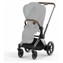 Cybex - EPriam 2 Stroller Frame, Chrome/Brown -Macro Baby Store cybex epriam 2 stroller frame chrome brown image 7