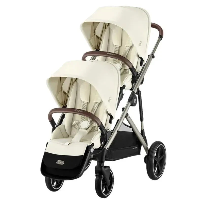 Cybex - Gazelle S 2 Double Stroller Bundle, Seashell Beige/Taupe Frame 3 Cybex - Gazelle S 2 Double Stroller Bundle, Seashell Beige/Taupe Frame