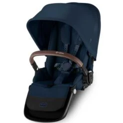 Cybex - Gazelle S Second Seat, Ocean Blue With Silver Frame