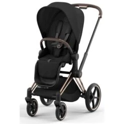 Cybex - Priam4, Rose Gold Frame + Sepia Black Seat Pack