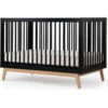 Dadada - Baby Soho 3-in-1 Convertible Wooden Crib To Toddler Bed, Black/Natural 1 Dadada - Baby Soho 3-in-1 Convertible Wooden Crib To Toddler Bed, Black/Natural -Macro Baby Store dadada baby soho 3 in 1 convertible wooden crib to toddler bed black natural image 1