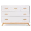 Dadada - Soho 5-Drawer Dresser For Nursery And Bedroom, White/Natural -Macro Baby Store dadada soho 5 drawer dresser for nursery and bedroom white natural image 1