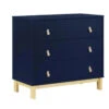 Delta Children - BabyGap Legacy 3 Drawer Dresser With Leather Pulls, Navy/Natural -Macro Baby Store delta children babygap legacy 3 drawer dresser with leather pulls navy natural image 1
