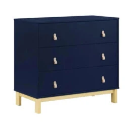 Delta Children - BabyGap Legacy 3 Drawer Dresser With Leather Pulls, Navy/Natural