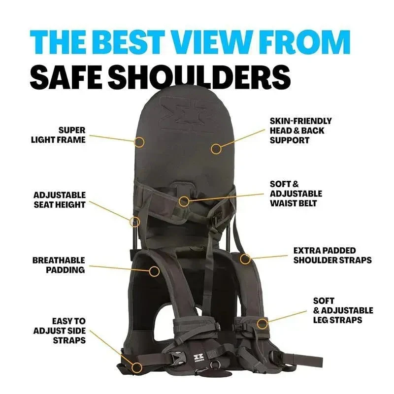 MiniMeis - G4 Lightweight Child Shoulder Carrier, Grey 6 MiniMeis - G4 Lightweight Child Shoulder Carrier, Grey - Image 4