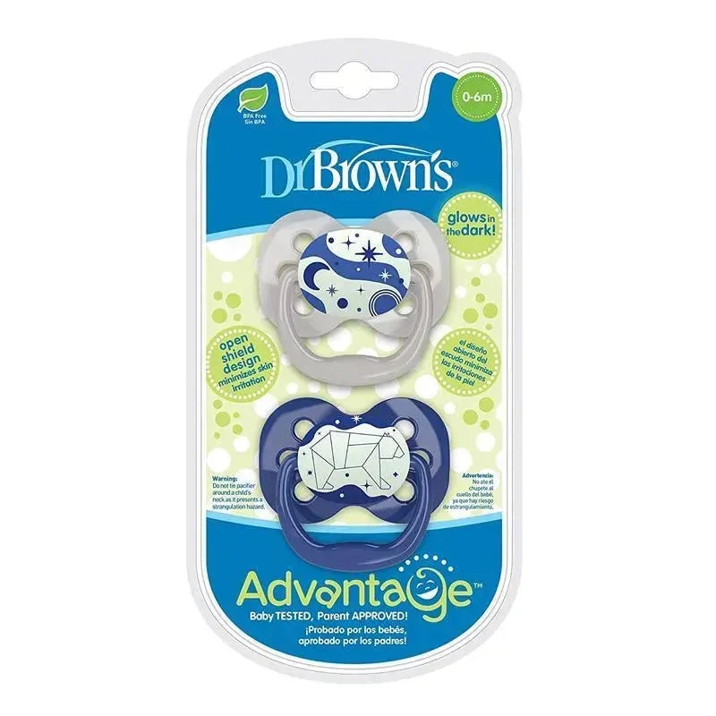 Dr. Brown's Dr. Brown’s Advantage Glow-in-the-Dark Pacifiers, 2 Count BLUE, 0-6 Months 3 Dr. Brown's Dr. Brown’s Advantage Glow-in-the-Dark Pacifiers, 2 Count BLUE, 0-6 Months