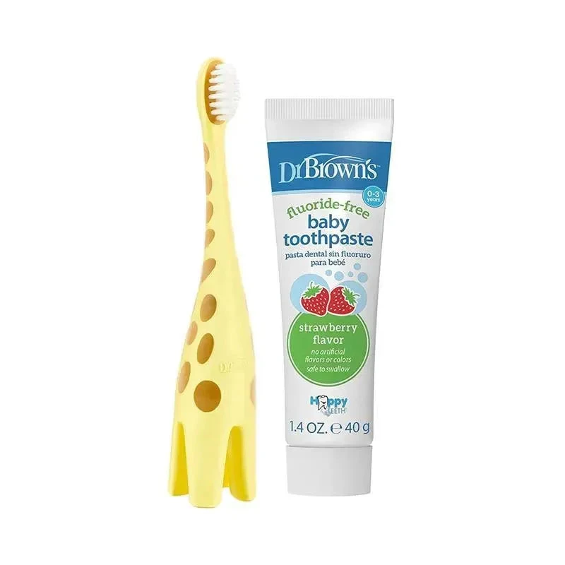 Dr. Brown's Dr. Brown - Training Toothbrush Set With Strawberry Fluoride-Free Toothpaste 7 Dr. Brown's Dr. Brown - Training Toothbrush Set With Strawberry Fluoride-Free Toothpaste - Image 5