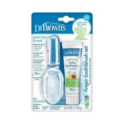 Dr. Brown's - 2Pk Silicone Finger Brush With Toothpaste -Macro Baby Store dr browns 2pk silicone finger brush with toothpaste image 5
