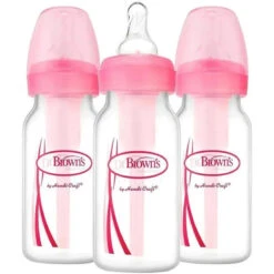Dr. Brown's - 4Oz Pp Options Narrow Bottle Pink Print & Components, 3Pk