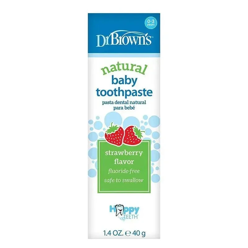 Dr. Brown's - Baby Toothpaste Fluoride-Free, Strawberry, 1.4Oz 4 Dr. Brown's - Baby Toothpaste Fluoride-Free, Strawberry, 1.4Oz - Image 2