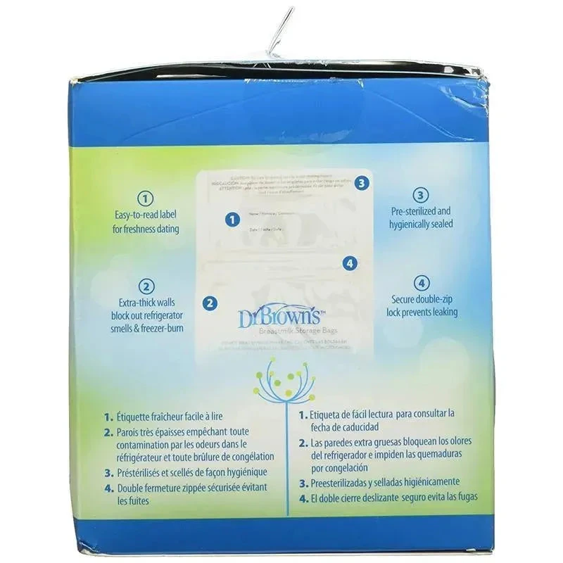Dr. Brown's Breastmilk Storage Bags 100 Piece 4 Dr. Brown's Breastmilk Storage Bags 100 Piece - Image 2