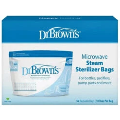 Dr. Brown's Dr. Browns - 5Pk Microwave Steam Sterilizer Bags For Baby Bottles 27 Dr. Brown's Dr. Browns - 5Pk Microwave Steam Sterilizer Bags For Baby Bottles -Macro Baby Store dr browns microwave steam sterilizer bags image 13