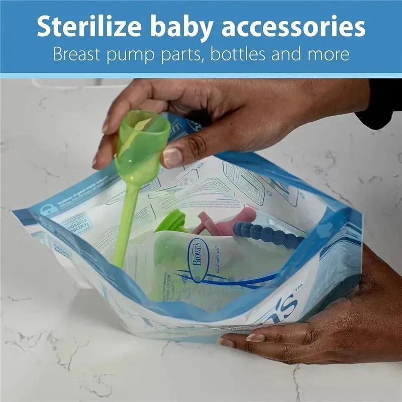 Dr. Brown's Dr. Browns - 5Pk Microwave Steam Sterilizer Bags For Baby Bottles 11 Dr. Brown's Dr. Browns - 5Pk Microwave Steam Sterilizer Bags For Baby Bottles - Image 9