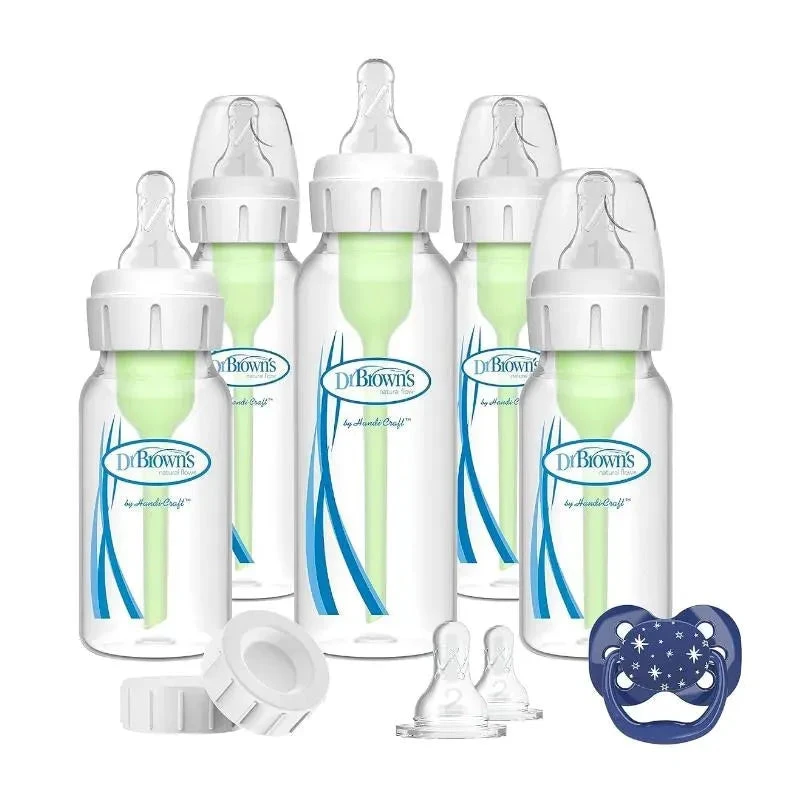 Dr. Brown's - Options+ Narrow Anti-Colic Baby Bottle Gift Set 3 Dr. Brown's - Options+ Narrow Anti-Colic Baby Bottle Gift Set
