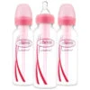 Dr. Brown's - 3Pk Options Narrow Bottles, 8 Oz, Pink 2 Dr. Brown's - 3Pk Options Narrow Bottles, 8 Oz, Pink -Macro Baby Store dr browns options narrow bottles 3 pack 8 ounce pink image 1
