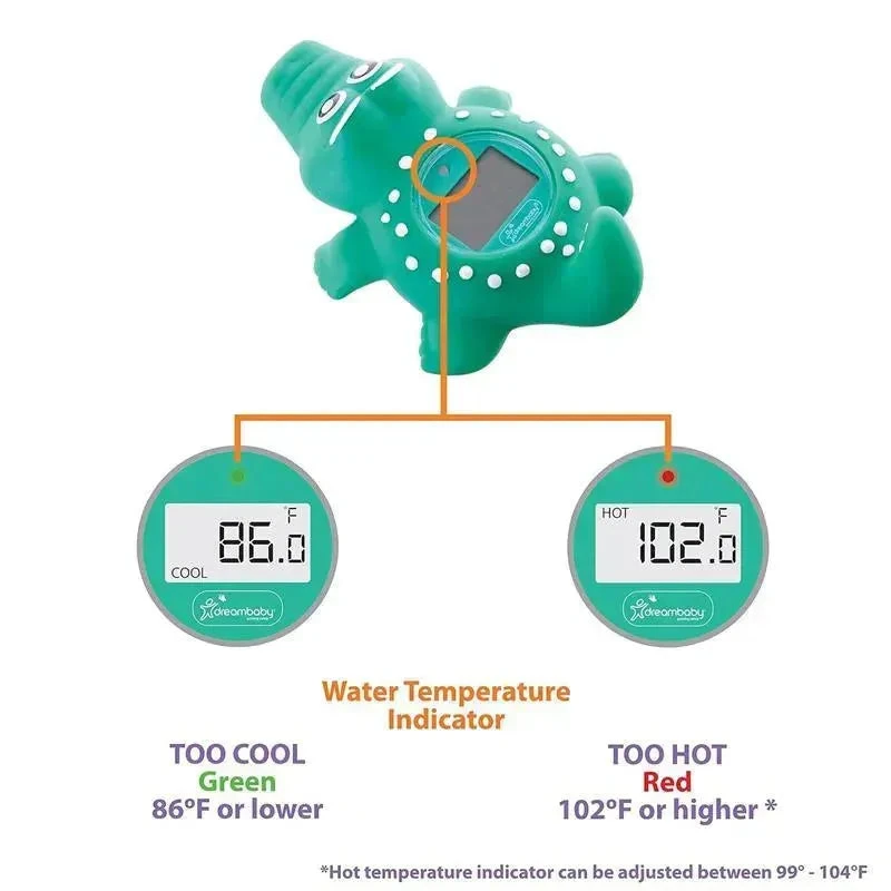 Dreambaby - Room & Bath Thermometer, Crocodile 4 Dreambaby - Room & Bath Thermometer, Crocodile - Image 2