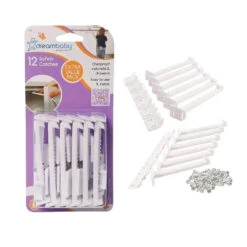 Dreambaby - Safety Catches For Cabinets And Drawers, Childproofing Baby Locks, 12 Count