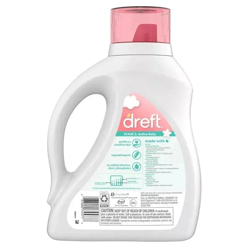 Dreft - Newborn Baby Liquid Laundry Detergent - 32 Loads 4 Dreft - Newborn Baby Liquid Laundry Detergent - 32 Loads - Image 2