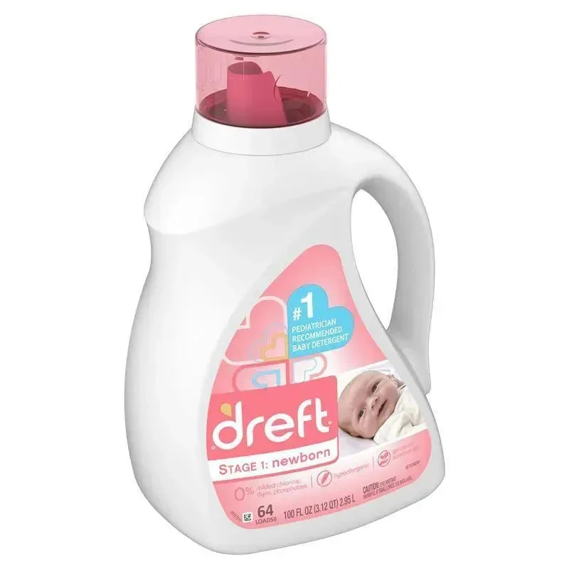 Dreft Newborn Baby Liquid Laundry Detergent - 64 Loads - 100 Fl Oz 4 Dreft Newborn Baby Liquid Laundry Detergent - 64 Loads - 100 Fl Oz - Image 2