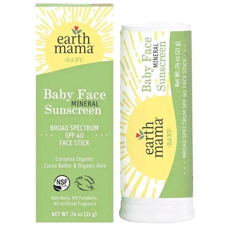 Earth Mama - Baby Face Mineral Sunscreen Stick SPF 40 3 Earth Mama - Baby Face Mineral Sunscreen Stick SPF 40