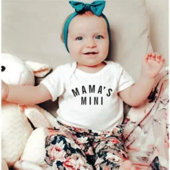 Eden & Eve - Baby Unisex Mama's Mini Baby Onesie, White