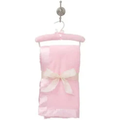 Elegant Baby Chalk Pink Hanging Coral Fleece Baby Blanket
