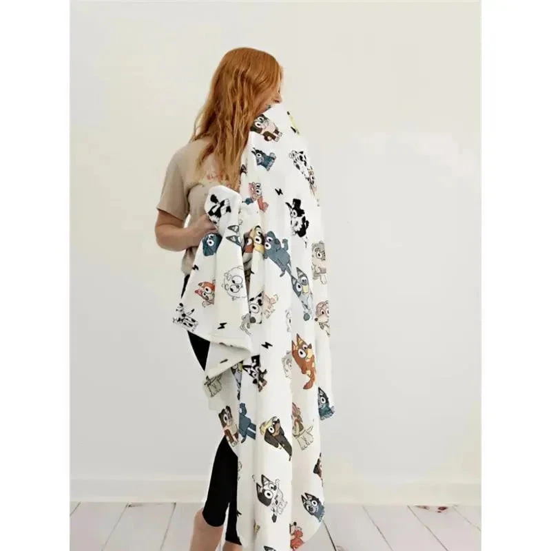 Ellie Sue - Blue Dog & Friends Bamboo Throw Blanket 4 Ellie Sue - Blue Dog & Friends Bamboo Throw Blanket - Image 2