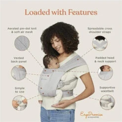Ergobaby - Embrace Baby Carrier Soft Air Mesh, Soft Grey -Macro Baby Store ergobaby embrace baby carrier soft air mesh soft grey image 9