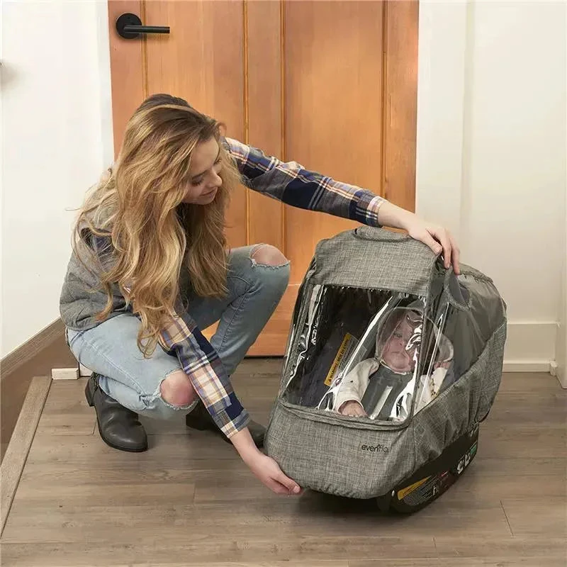 Evenflo Infant Carrier Weather Shield Gray Melange 4 Evenflo Infant Carrier Weather Shield Gray Melange - Image 2